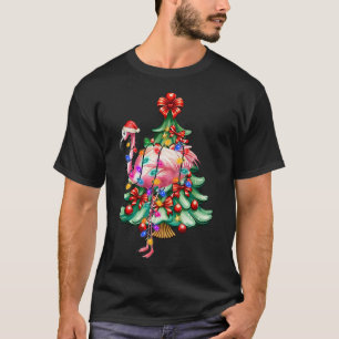 Sommer-Tropischer-Flamingo-Weihnachtsmannhut Weihn T-Shirt