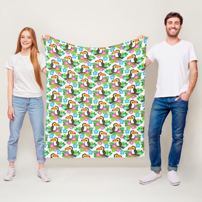 Sommer Tropischer Touch und Blumenmuster Fleecedecke (Beispiel)