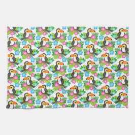 Sommer Tropischer Touch und Blumenmuster Geschirrtuch