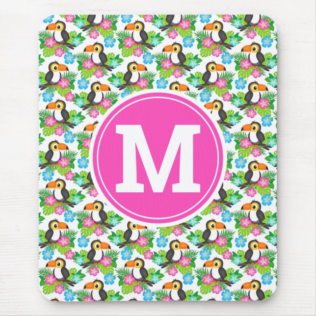 Sommer Tropischer Touch und Blumenmuster Mousepad (Vorne)