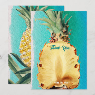 Sommer Tropisches Ananas Obst Dankeskarte