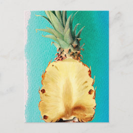 Sommer Tropisches Ananas Obst Feiertagspostkarte
