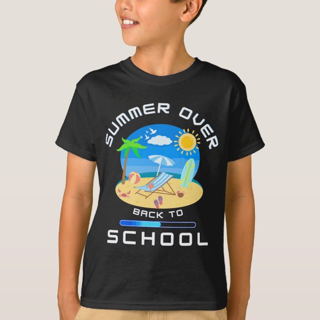Sommer über zur Schule T-Shirt (Vorderseite)