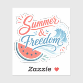 Sommer und Freiheit Patriotischer 4. Juli Ästhetik Aufkleber