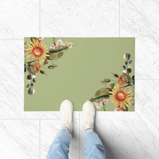 Sommer- und Herbstblumen Fußmatte