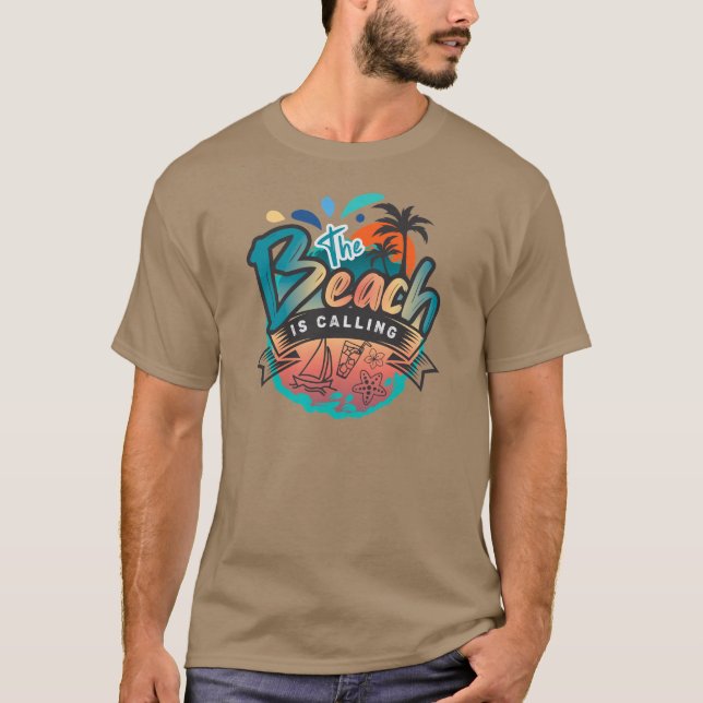Sommer- und Strandverallgemeinerung T-Shirt (Vorderseite)
