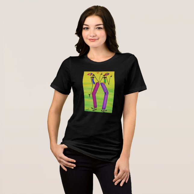 Sommer und Urlaub, afrikanische Kunstfreude und Gl Tri-Blend Shirt (Vorderseite voll)