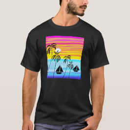 Sommer und Urlaub, tropisches Sonnenuntergang Sege T-Shirt