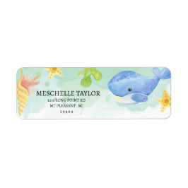 Sommer unter dem Sea Baby Shower Label