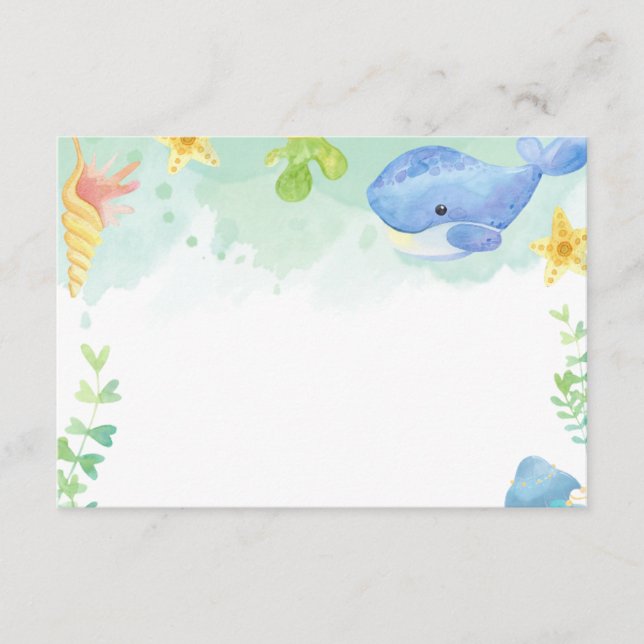 Sommer unter der Sea Baby Shower Blank Begleitkarte (Vorderseite)