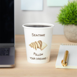 Sommer Verfolgen Sie Ihre Träume Muschel Romantisc Pappbecher