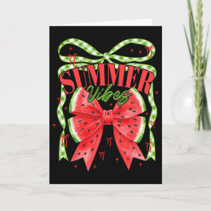 Sommer-Vibes Coquette Bogen Wassermelone Strand-Tr Karte