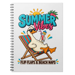 Sommer-Vibes-Ente – Flip Flops Flaschenöffner Notizblock
