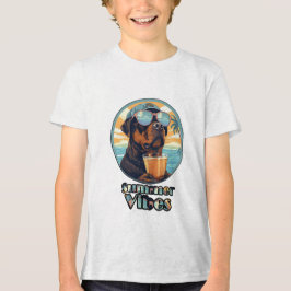 Sommer-Vibes-Hund – Cooles Strand-Mood-Shirt (Edit Tri-Blend Shirt