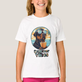 Sommer-Vibes-Hund – Cooles Strand-Mood-Shirt T-Shirt
