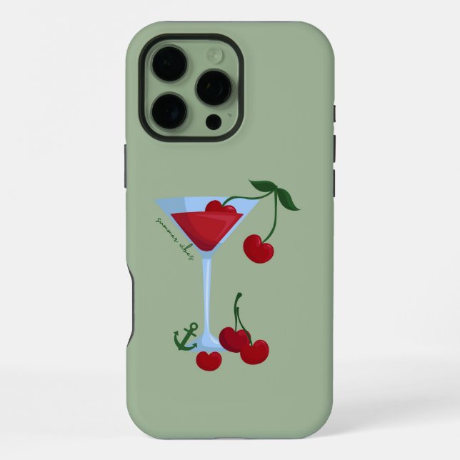 Sommer-Vibes Kirsche iPhone 16 Pro Max Hülle (Rückseite)