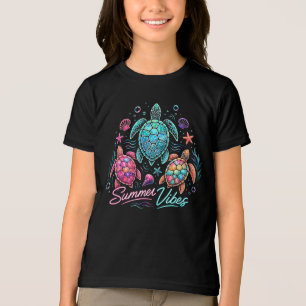 Sommer-Vibes Meeresschildkröte Neon Farbige Ozean Tri-Blend Shirt