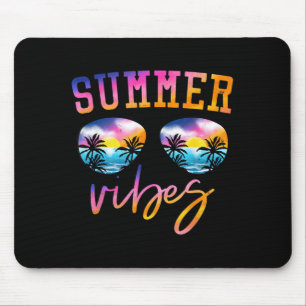 Sommer-Vibes-Sonnenbrille mit Palme Lustige Strand Mousepad