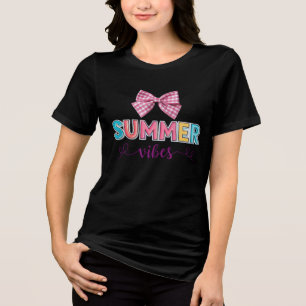 Sommer-Vibes-T-Shirt – Helles & Lustiges Strand-T- Tri-Blend Shirt