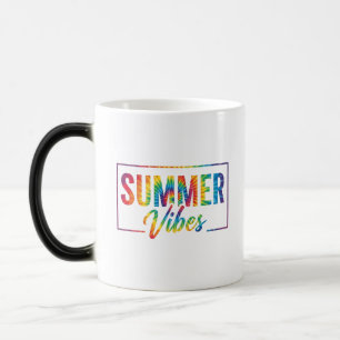 SOMMER-Vibes Tie-Dye-Regenbogen-Kaffeetasse Bold Verwandlungstasse
