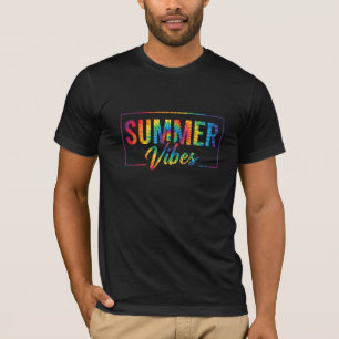 SOMMER Vibes Tie-Dye T-Shirt – Buntes Regenbogen