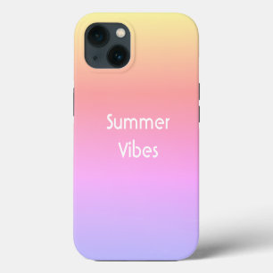 Sommer-Vibes-Typografie Farbverlauf Pink iPhone Hülle