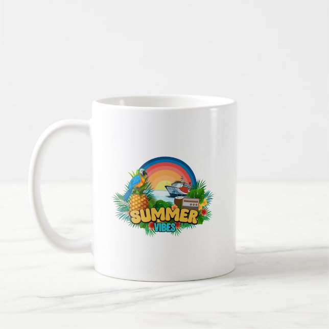 Sommer-Vibes-Urlaub Kaffeetasse (Links)