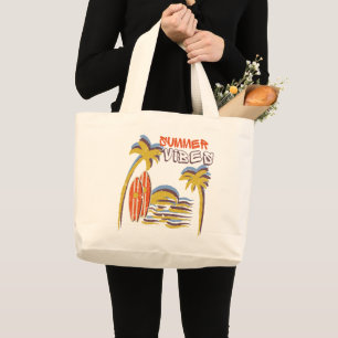 Sommer-Vibes Urlaub Vintage Jumbo Stoffbeutel