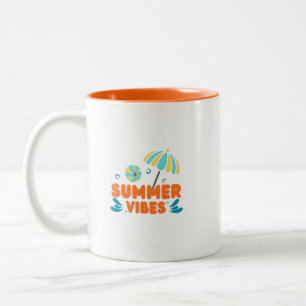 Sommer-Vibes-Urlaub Zweifarbige Tasse