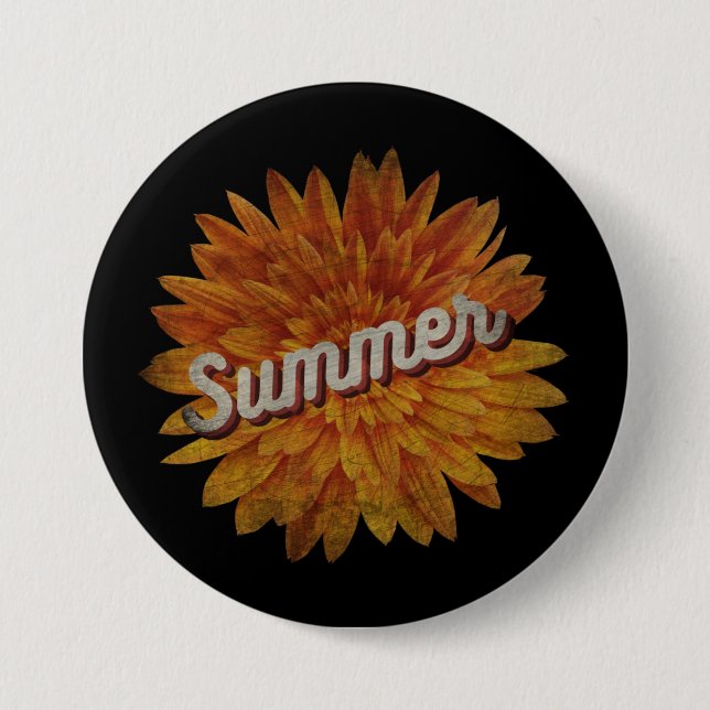 SOMMER VINTAG SUNFLOWER BUTTON (Vorderseite)
