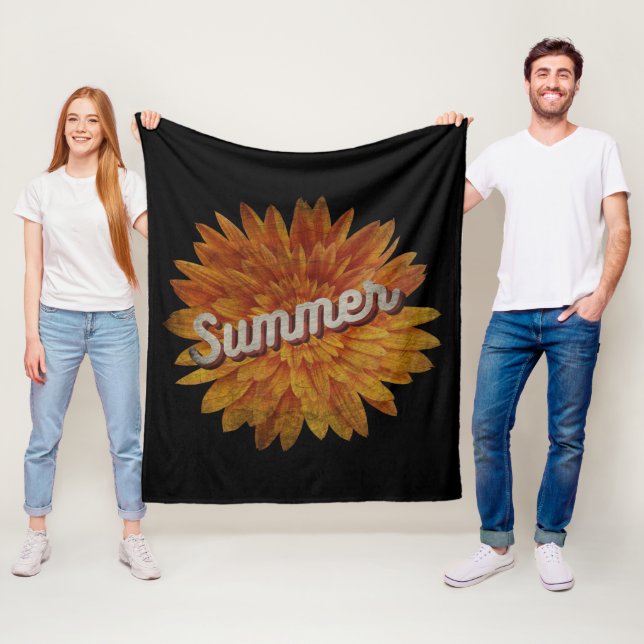 SOMMER VINTAG SUNFLOWER FLEECEDECKE (Beispiel)