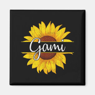 Sommer Vintage Gelbe Sonnenblume Grafik Sonnenblum Magnet