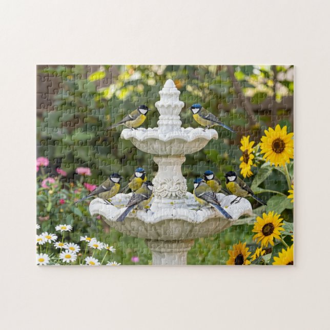 Sommer-Vogelbad-Garten (Horizontal)