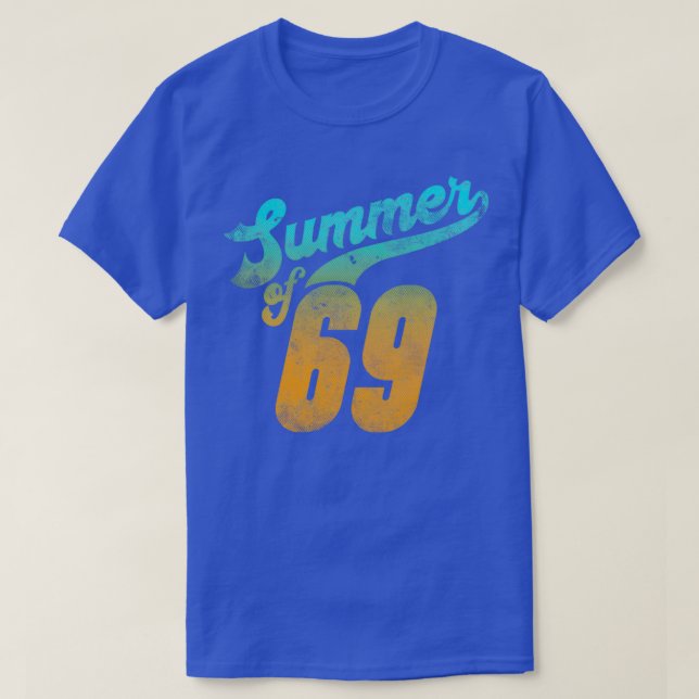 Sommer von 69 Retro-bedrückten Stil alt Farbe T-Shirt (Design vorne)