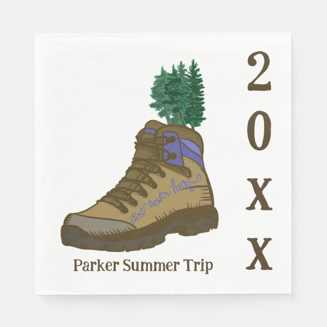 Sommer Wandern benutzerdefinierte Servietten (Vorderseite)