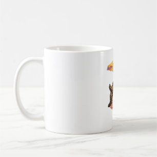 Sommer-Waschbär-Eiskaffee-Strandstuhl-Urlaub Kaffeetasse