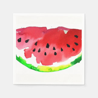 Sommer-Wasserfarbe-Wassermelone Serviette