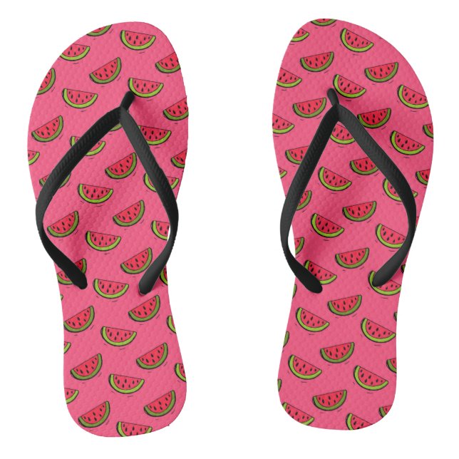 Sommer-Wassermelone in rosa Muster Flip Flops (Fußbett)