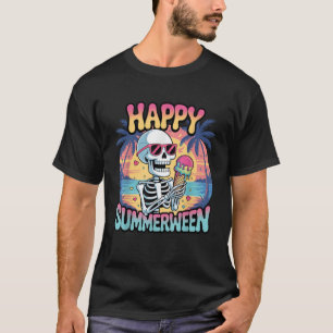 Sommer Wassermelone Jack o Laterne Glücklicher Sum T-Shirt