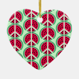 Sommer-Wassermelone Keramik Ornament