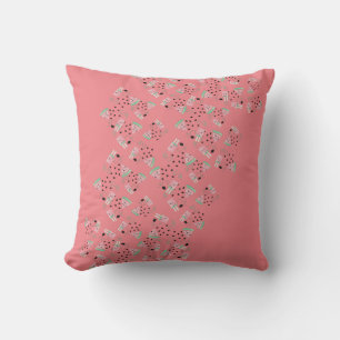 Sommer Wassermelone Pink Eiscreme Samen Muster Kissen
