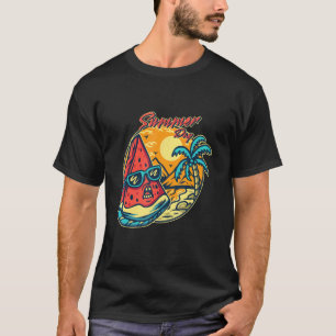 Sommer Wassermelone Sommerfrüchte Sommerurlaub sei T-Shirt