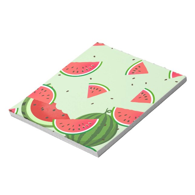 Sommer-Wassermelonen-Muster-Notizblock  Notizblock (Rotiert)