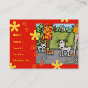 Sommer-Weg mit Hunde-und Katzen-Visitenkarte Visitenkarte