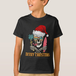 Sommer-Weihnachts-Skelett -- Coole Strand-Surf-Sa T-Shirt