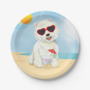Sommer Westie Pappteller