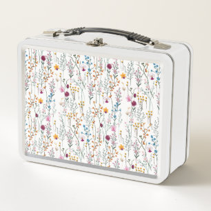 Sommer-Wildblume-Muster Metall Brotdose