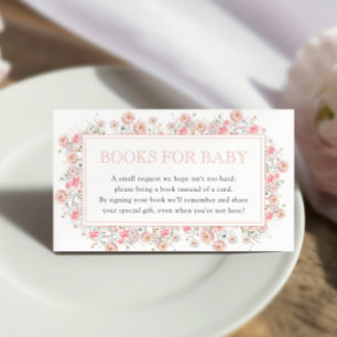 Sommer-Wildblumen-Baby-Shower-Bücher für Baby Begleitkarte