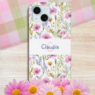 Sommer-Wildblumen Botanischer Garten Monogramm Case-Mate iPhone Hülle