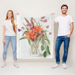 Sommer-Wildblumen Fleecedecke